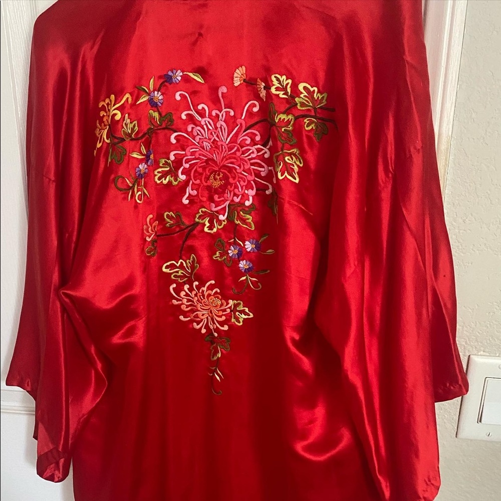 Golden dragon silk robe